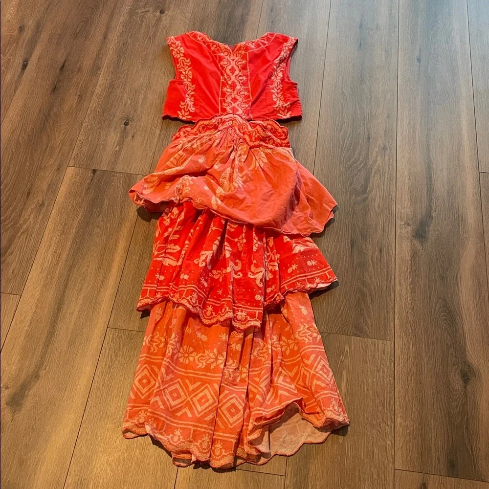 FARM Rio Coral Cutout Embroidered Midi Dress - Picture 5 of 7
